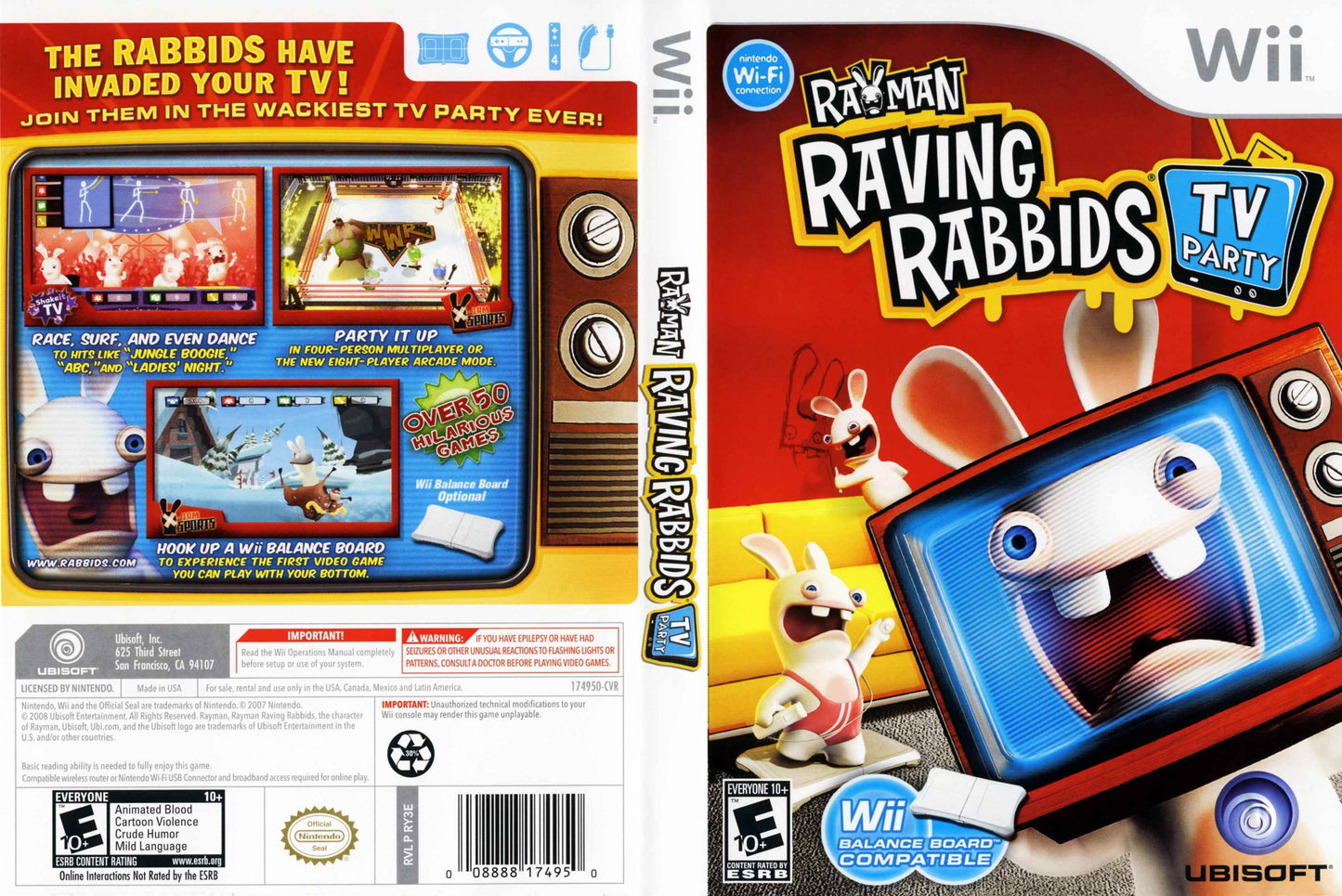 Rayman Raving Rabbids TV Party Cover Art - WOI Solutions