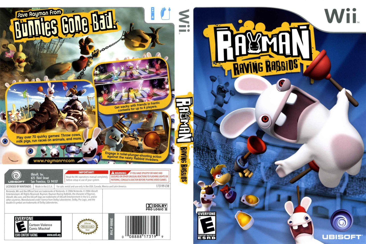 Rayman Raving Rabbids Cover Art - WOI Solutions
