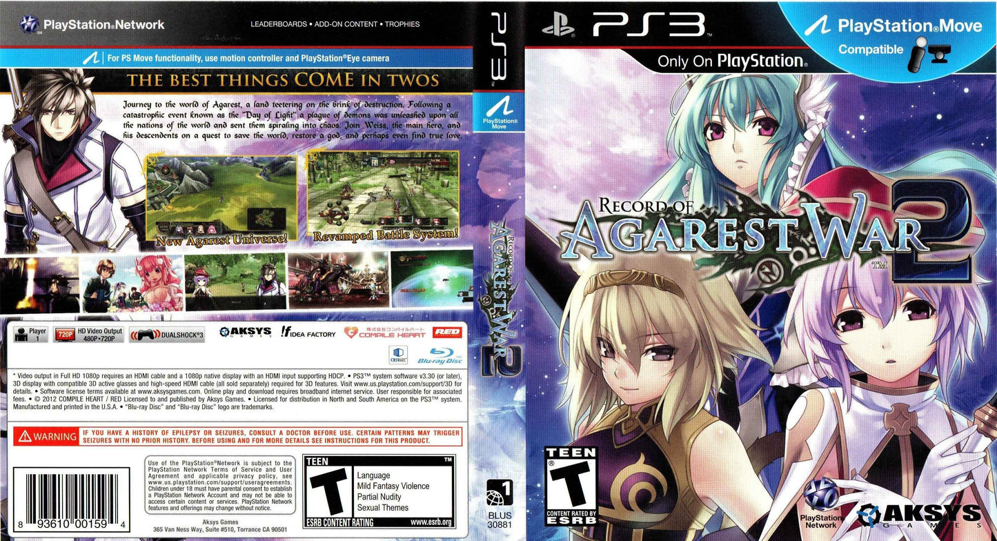 Record of Agarest War 2 Cover Art - WOI Solutions
