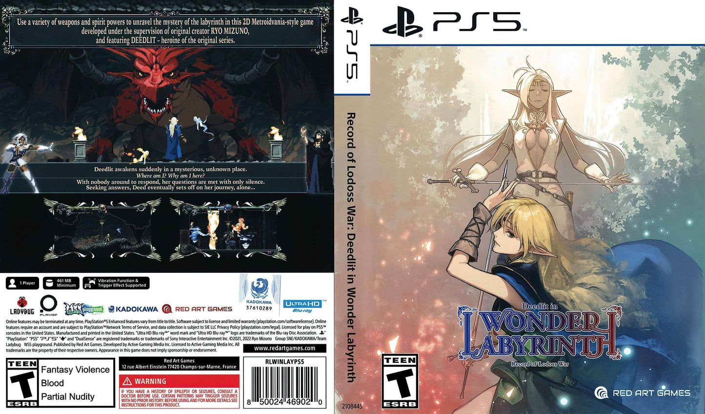 Record of Lodoss War Deedlit in Wonder Labyrinth Cover Art - WOI Solutions