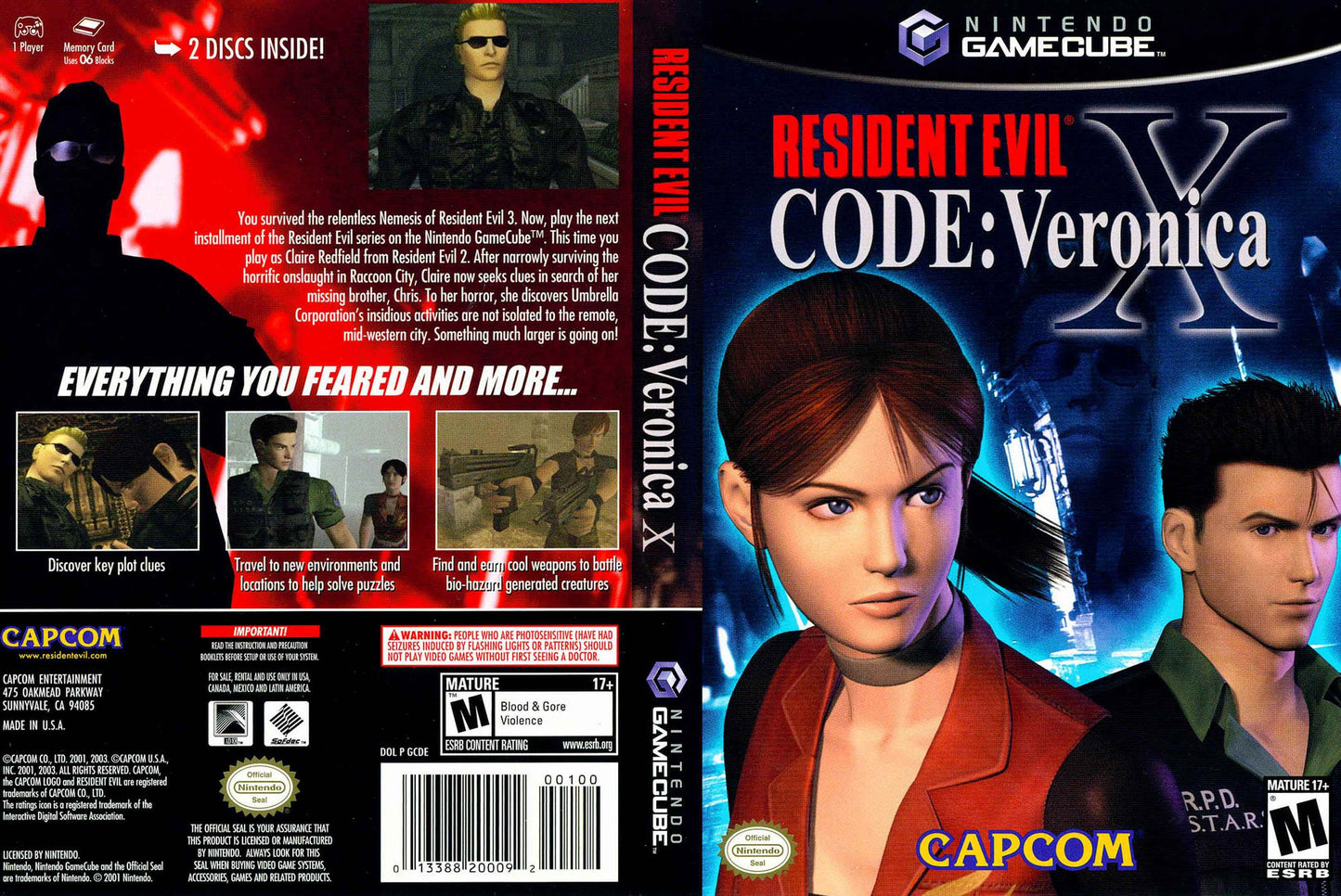 Resident Evil CODE Veronica X Cover Art - WOI Solutions