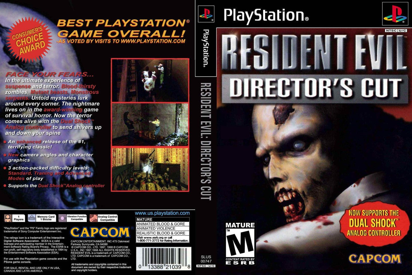 Resident Evil Director's Cut Cover Art - WOI Solutions