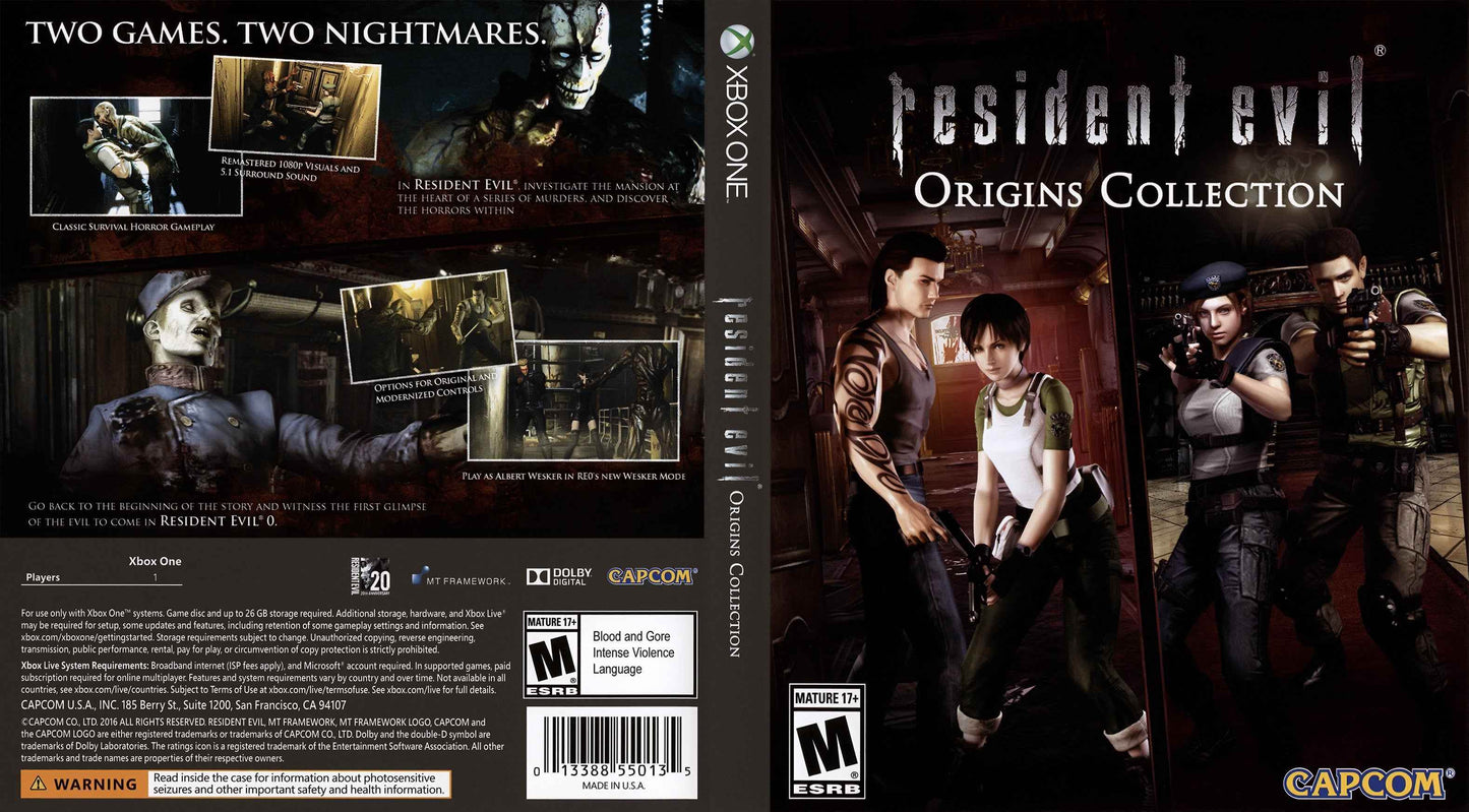 Resident Evil Origins Collection Cover Art - WOI Solutions