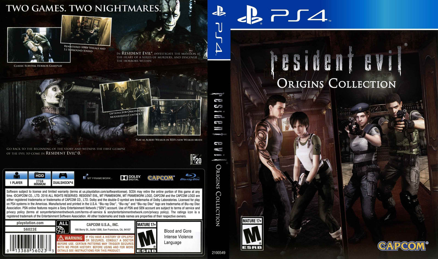 Resident Evil Origins Collection Cover Art - WOI Solutions