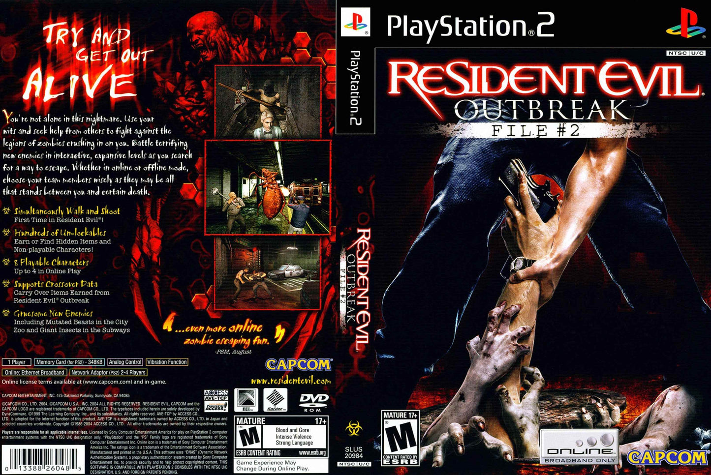 Resident Evil Outbreak File #2 Cover Art - WOI Solutions