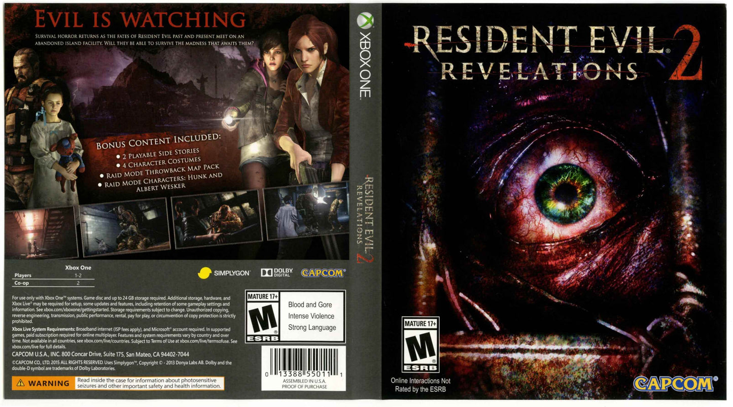 Resident Evil Revelations 2 Cover Art - WOI Solutions