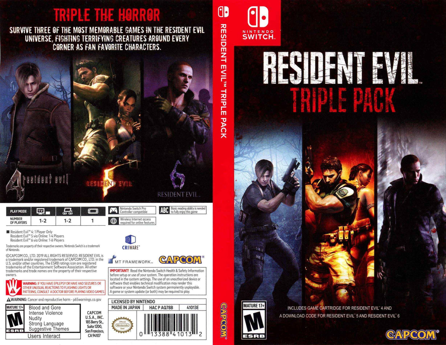 Resident Evil Triple Pack Cover Art - WOI Solutions