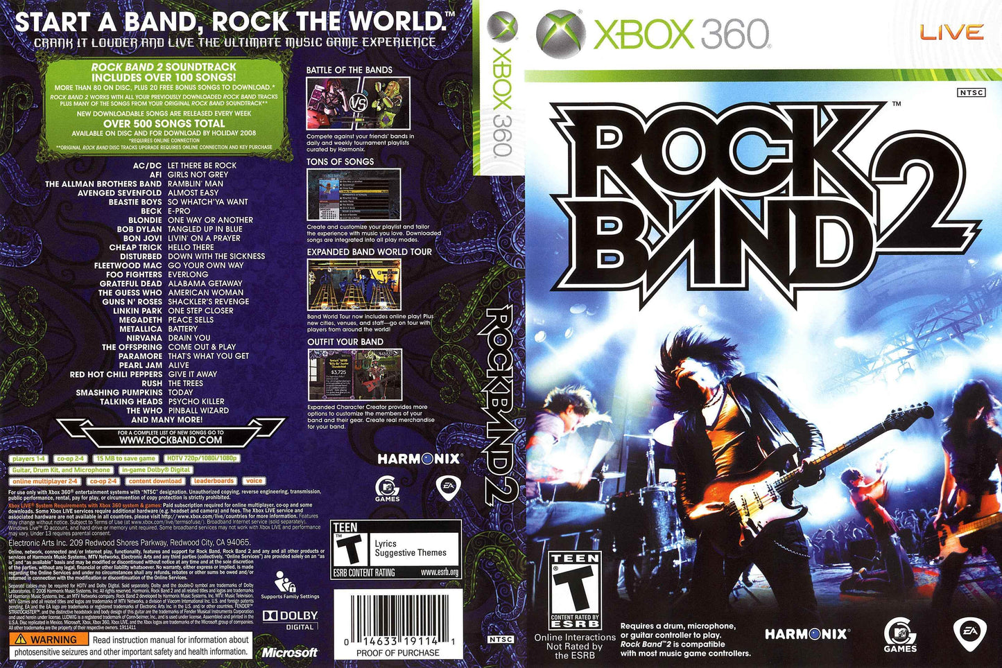Rock Band 2 Cover Art - WOI Solutions