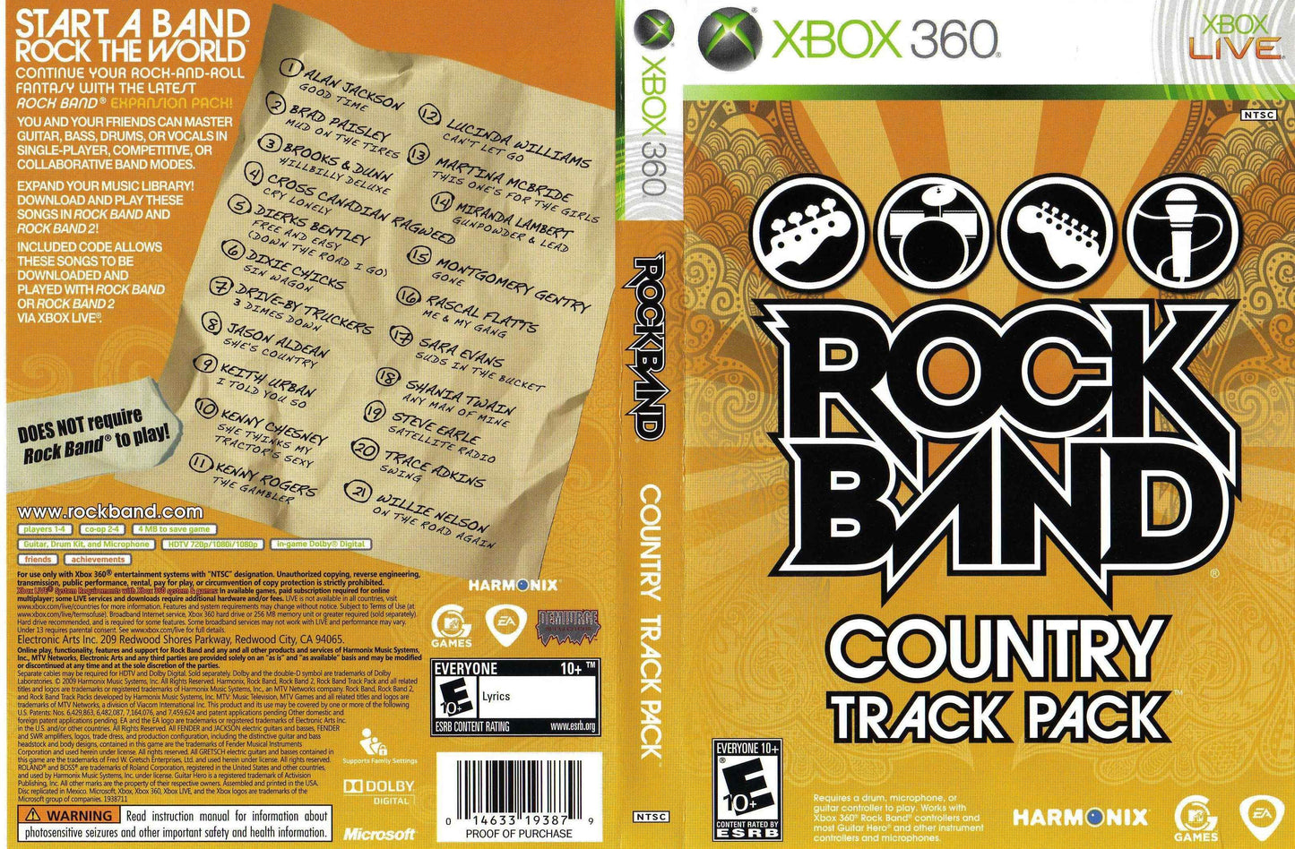 Rock Band Country Track Pack Cover Art - WOI Solutions