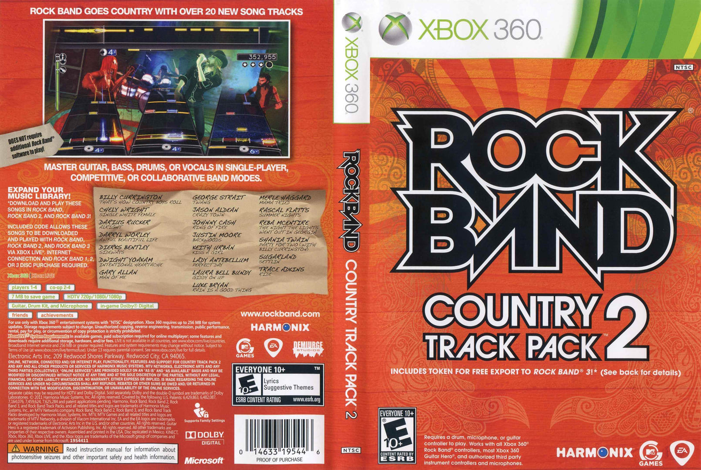 Rock Band Country Track Pack 2 Cover Art - WOI Solutions