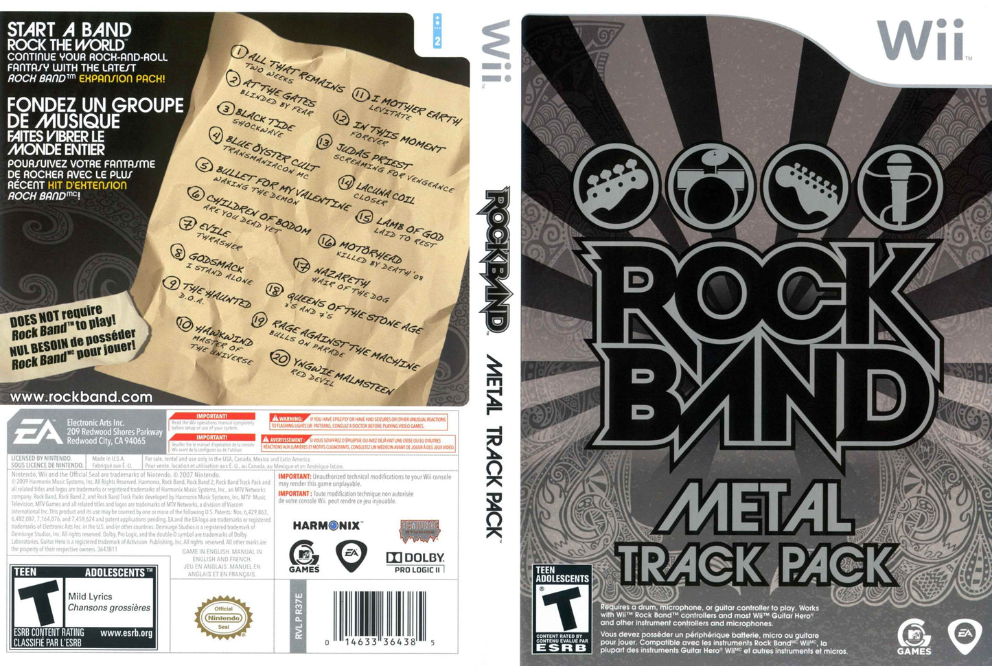Rock Band Metal Track Pack Cover Art - WOI Solutions