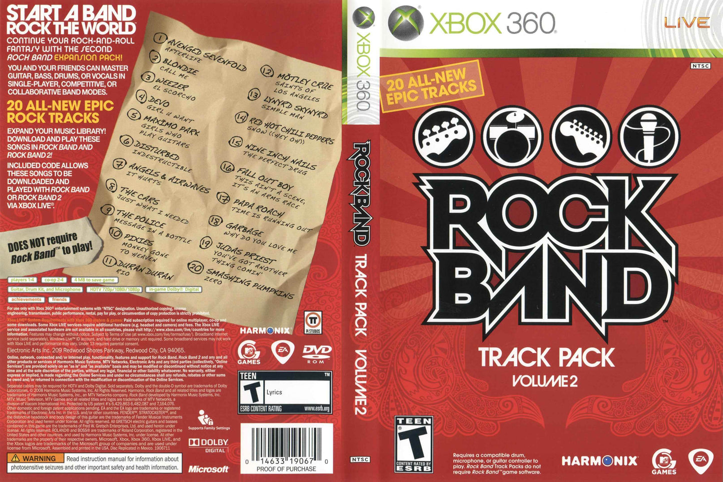 Rock Band Track Pack Volume 2 Cover Art - WOI Solutions