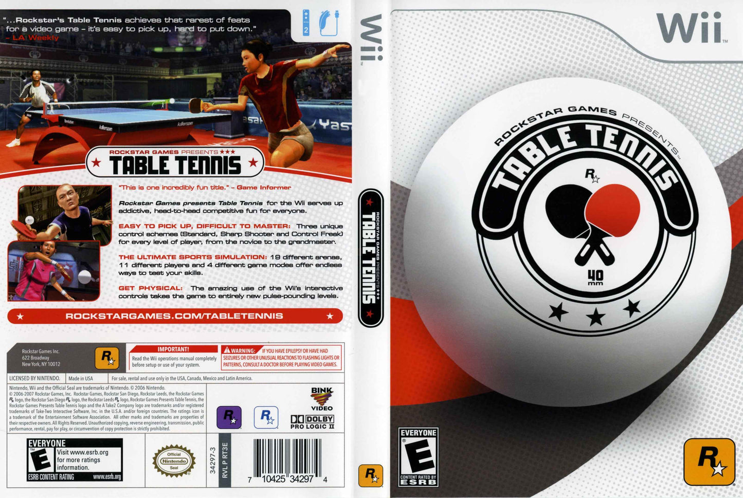 Rockstar Games Presents Table Tennis Cover Art - WOI Solutions