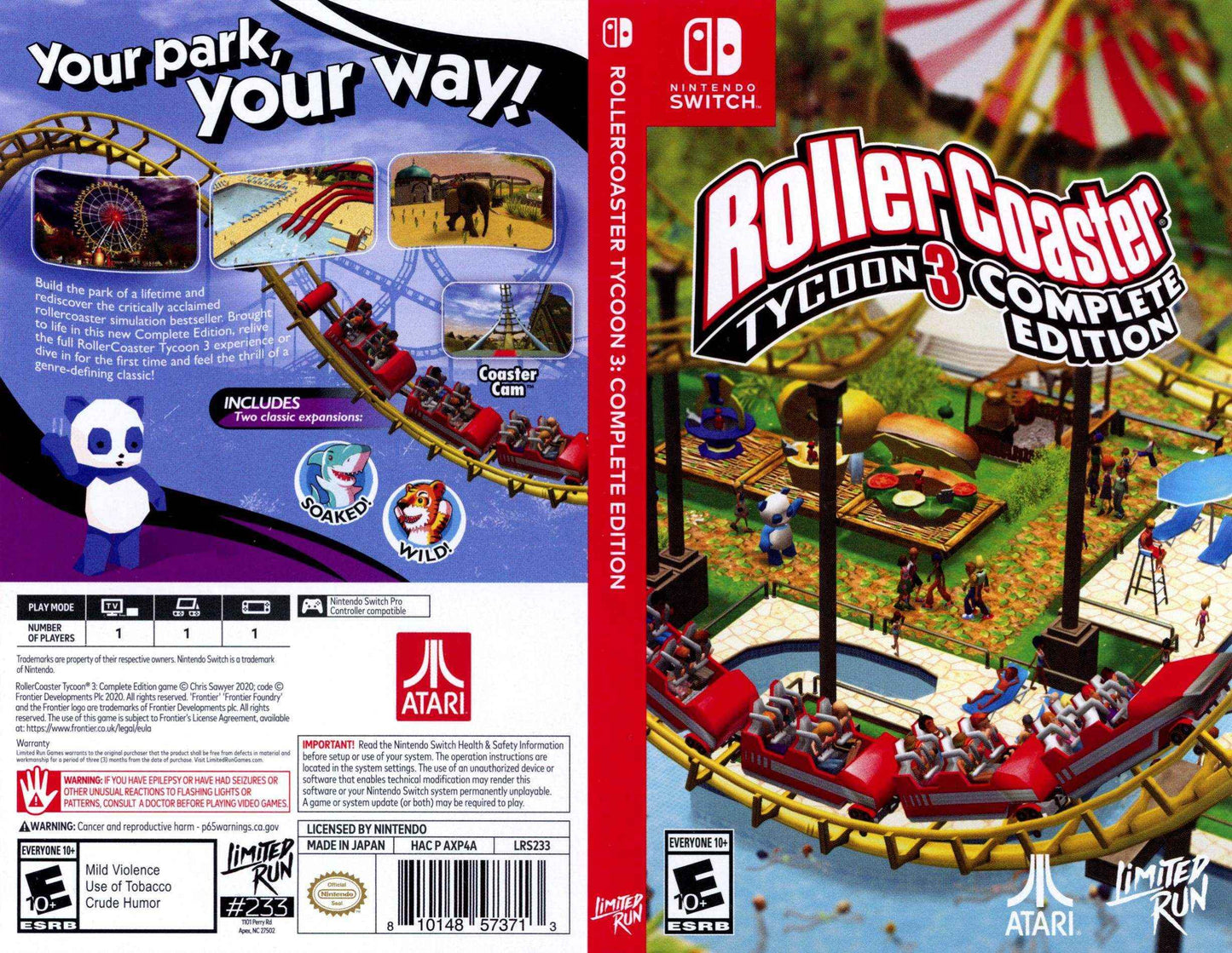 RollerCoaster Tycoon 3 Complete Edition Cover Art - WOI Solutions