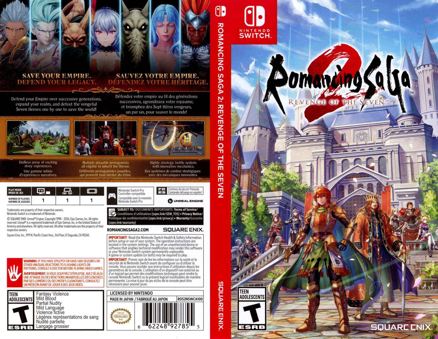 Romancing SaGa 2 Revenge of the Seven Cover Art - WOI Solutions
