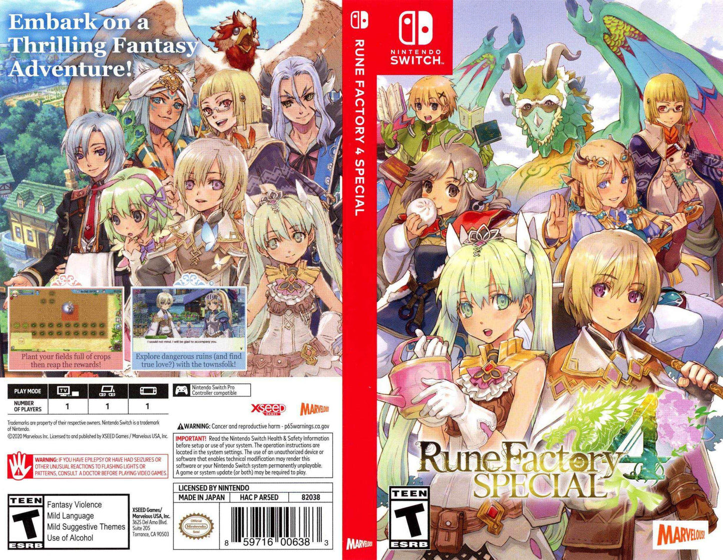 Rune Factory 4 Special Cover Art - WOI Solutions