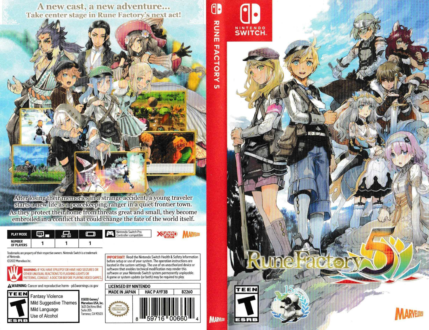 Rune Factory 5 Cover Art - WOI Solutions