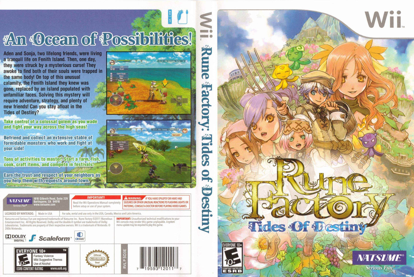 Rune Factory Tides of Destiny Cover Art - WOI Solutions