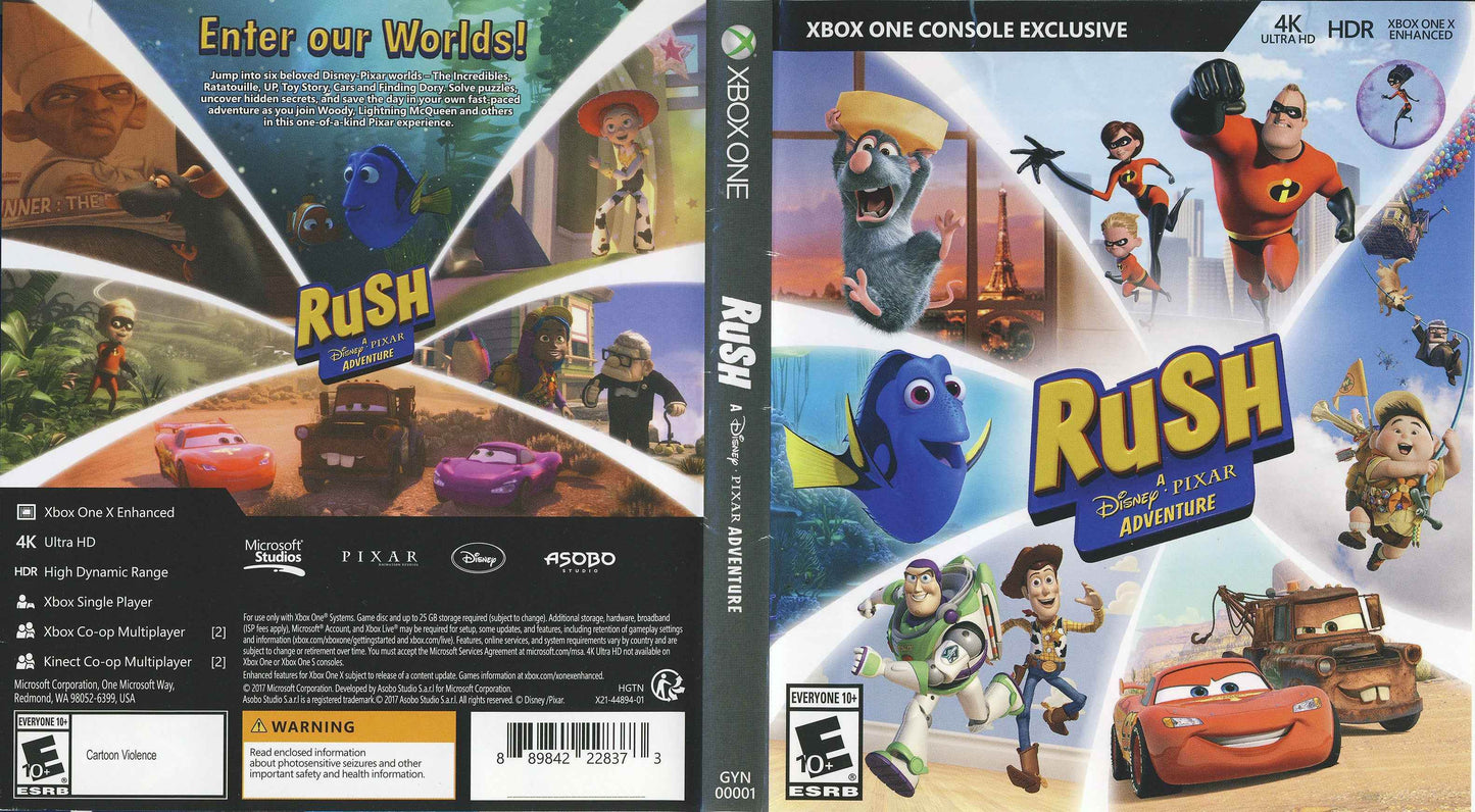 Rush a Disney Pixar Adventure Cover Art - WOI Solutions