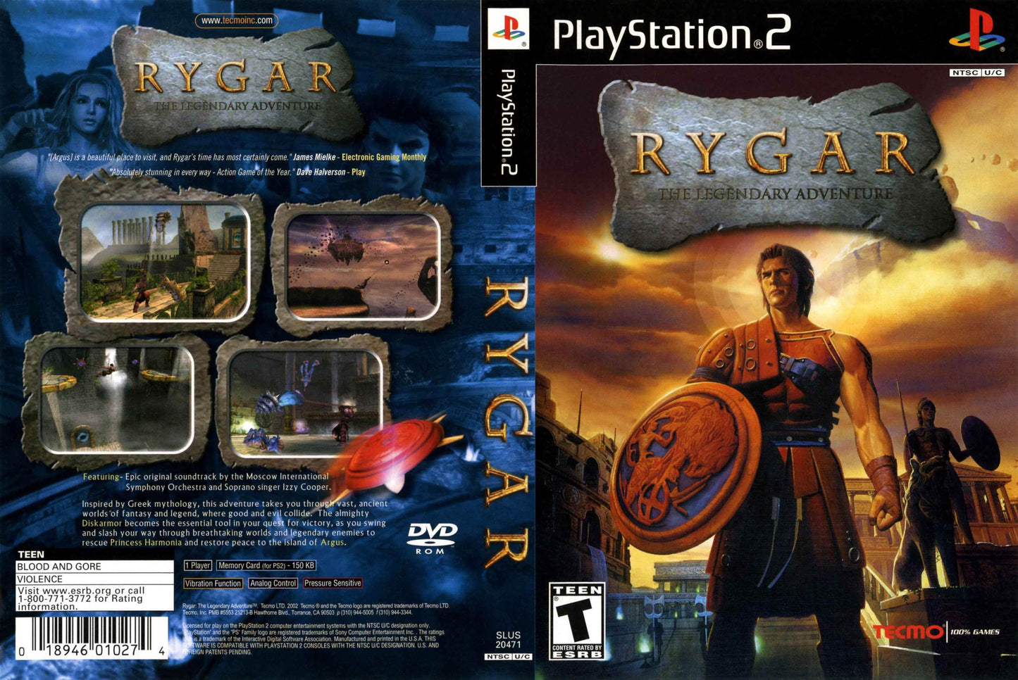 Rygar The Legendary Adventure Cover Art - WOI Solutions