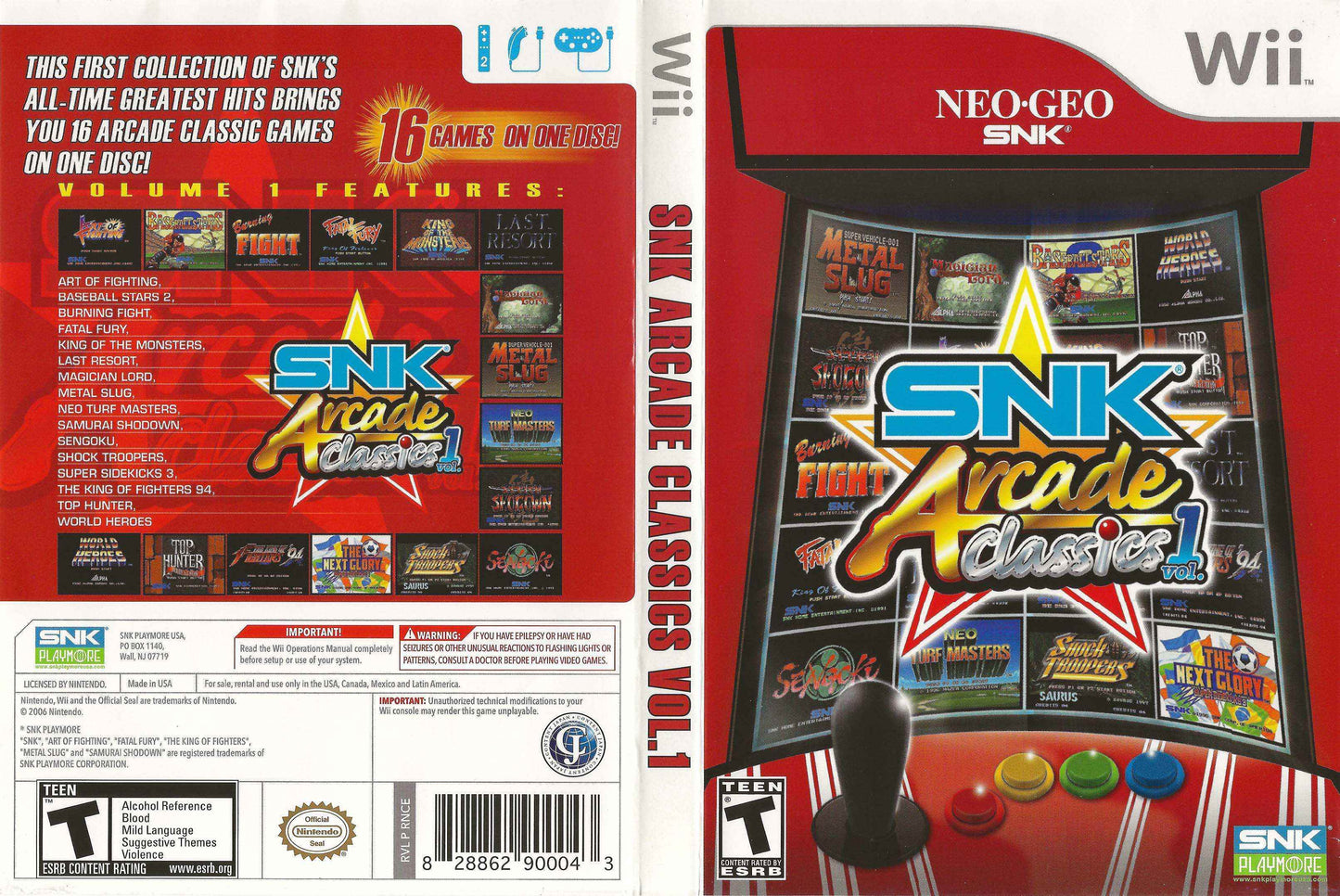 SNK Arcade Classics Vol.1 Cover Art - WOI Solutions