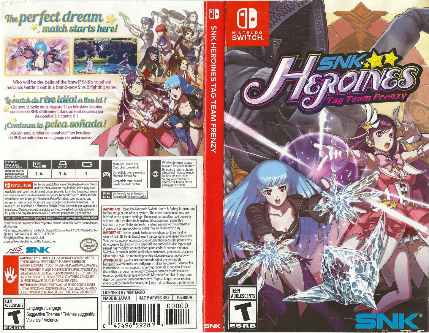 SNK Heroines Tag Team Frenzy Cover Art - WOI Solutions