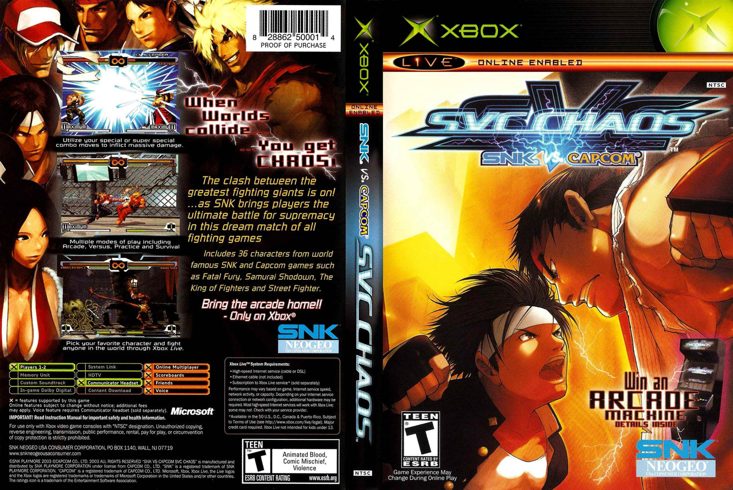 SNK vs. Capcom SVC Chaos Cover Art - WOI Solutions