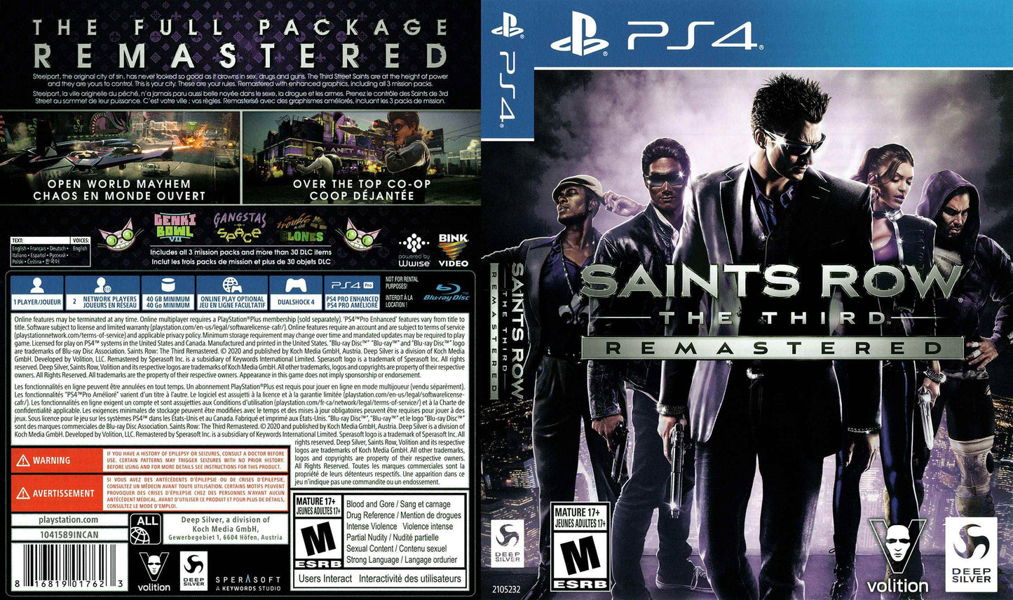 Saints Row The Third Remastered Cover Art - WOI Solutions