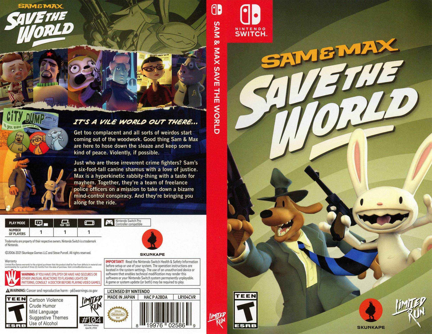 Sam & Max Save the World Cover Art - WOI Solutions