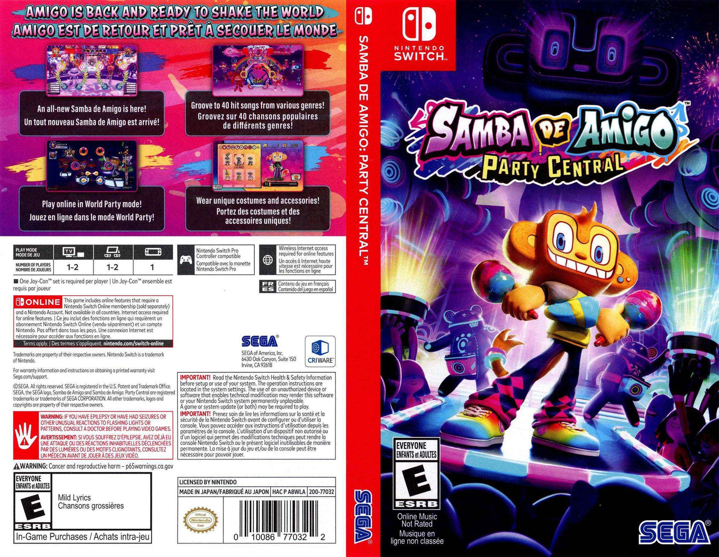 Samba De Amigo Party Central Cover Art - WOI Solutions