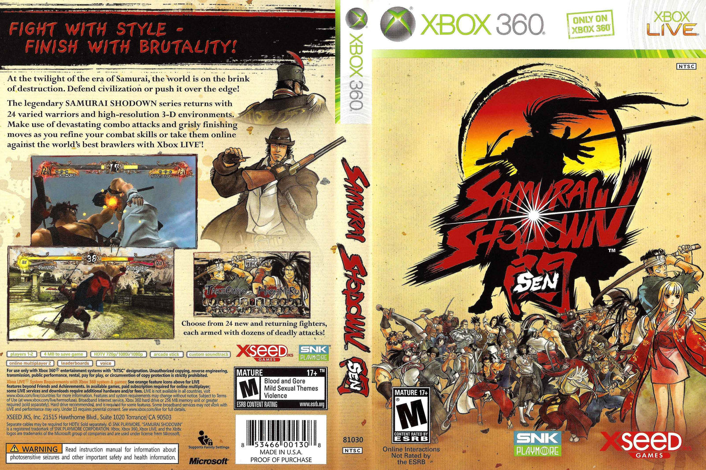 Samurai Shodown Sen Cover Art - WOI Solutions
