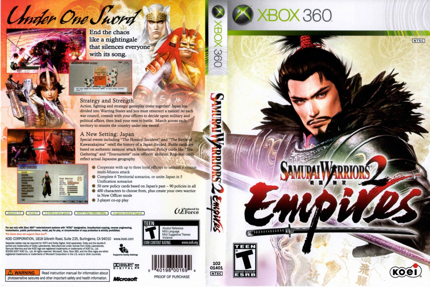 Samurai Warriors 2 - Empires Cover Art - WOI Solutions