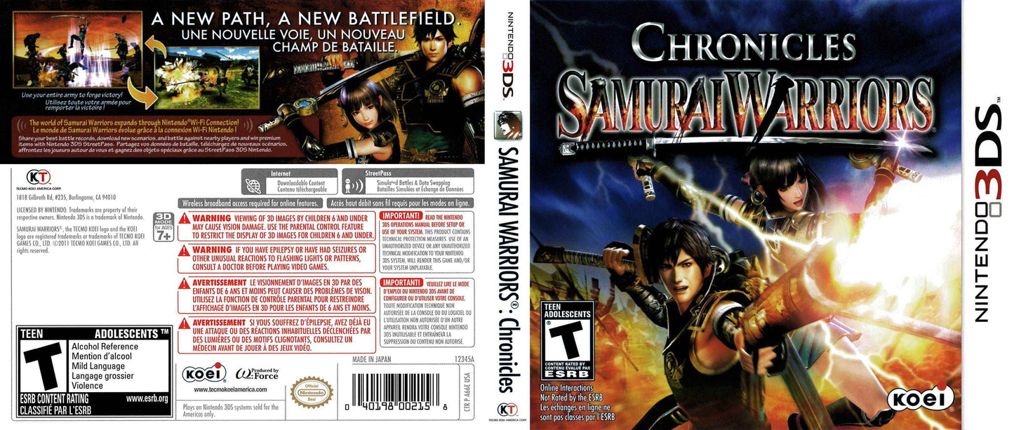 Samurai Warriors Chronicles Cover Art - WOI Solutions