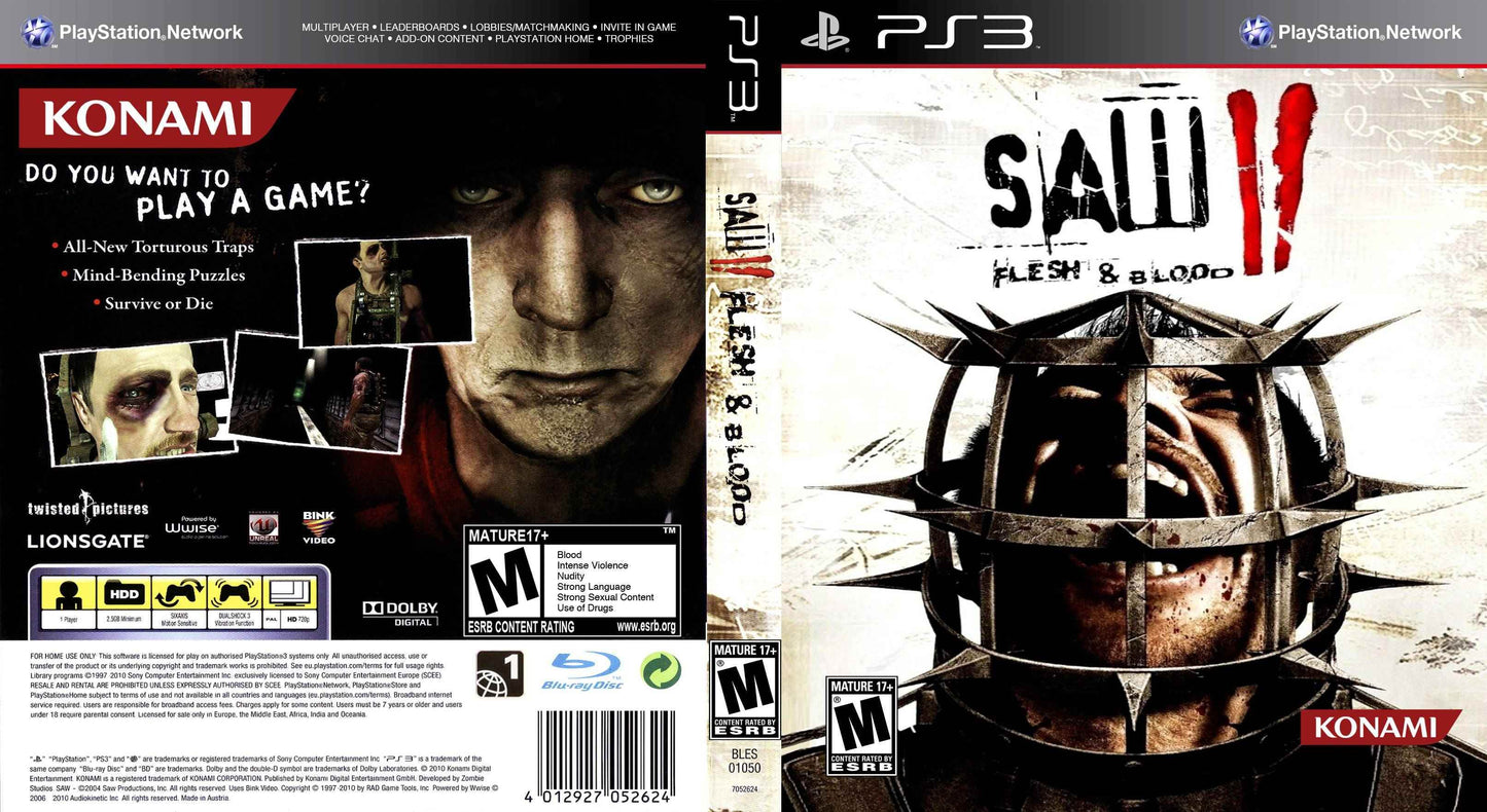 Saw II Flesh & Blood Cover Art - WOI Solutions