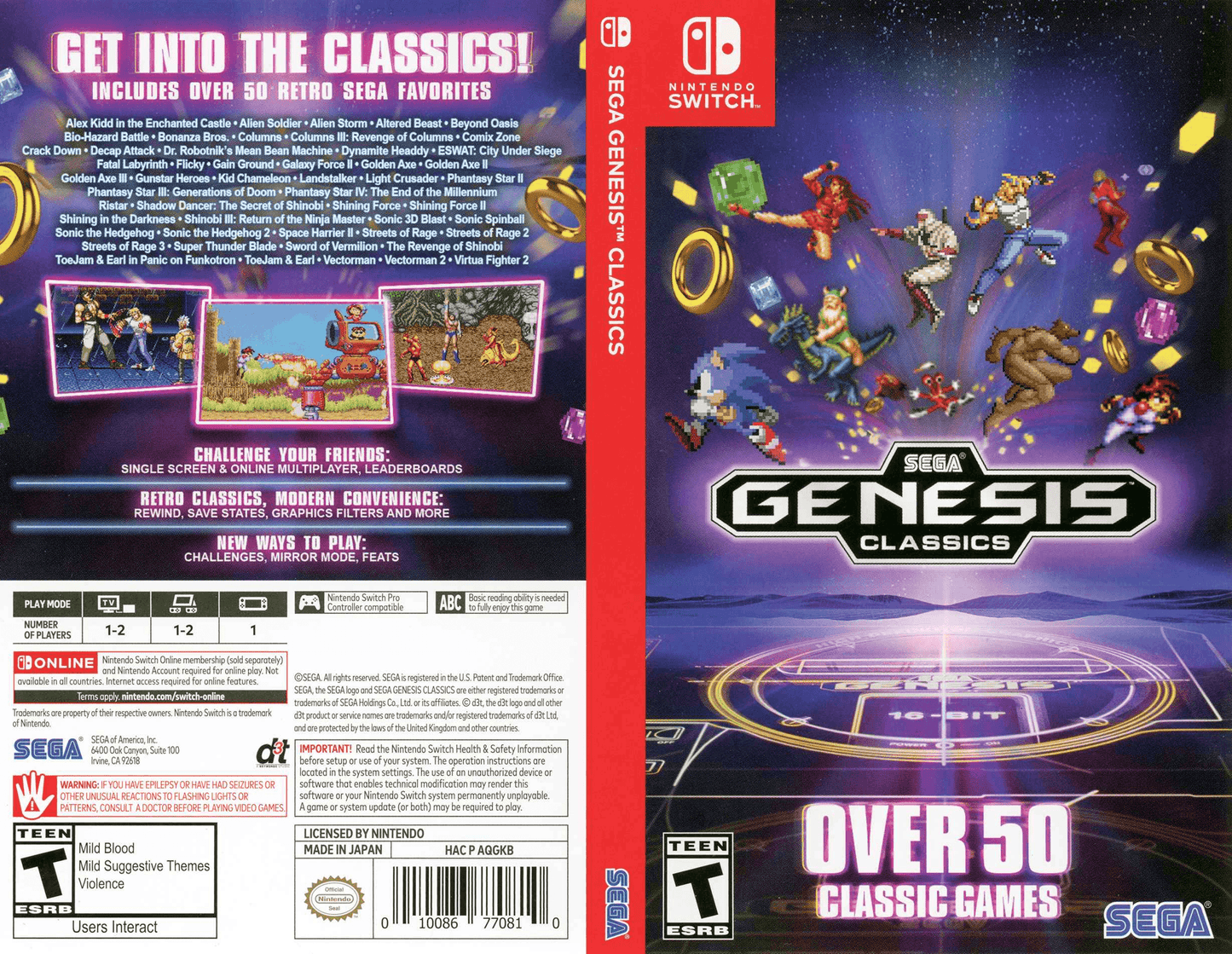 Sega Genesis Classics Cover Art - WOI Solutions