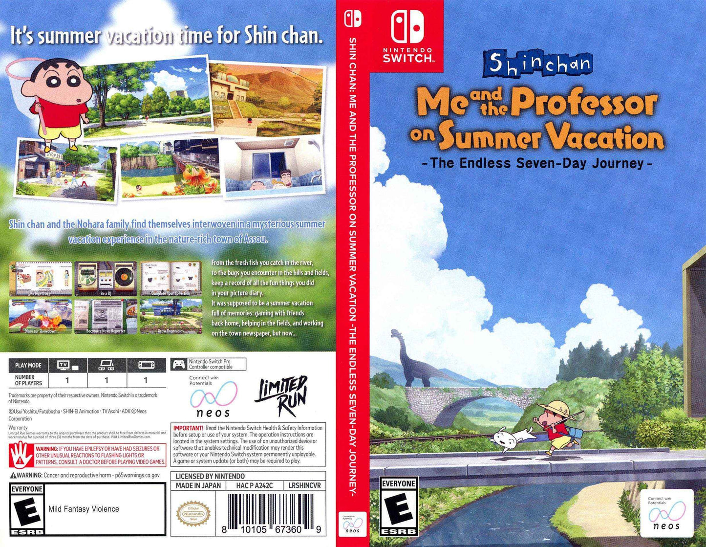 Shin Chan Me and the Professor on Summer Vacation The Endless Seven Day Journey Cover Art - WOI Solutions