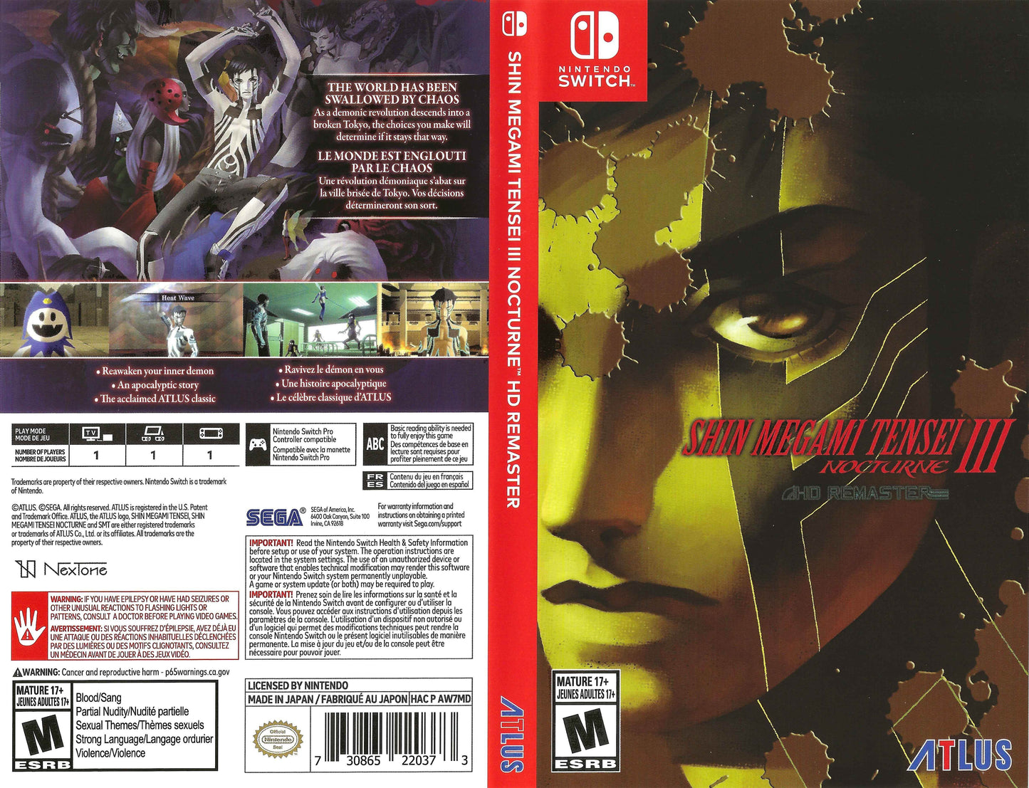 Shin Megami Tensei III Nocturne HD Remaster Cover Art - WOI Solutions
