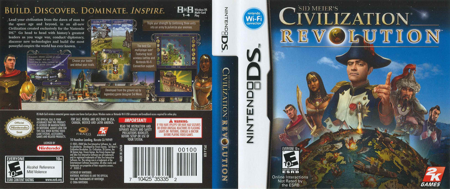 Sid Meier's Civilization Revolution Cover Art - WOI Solutions