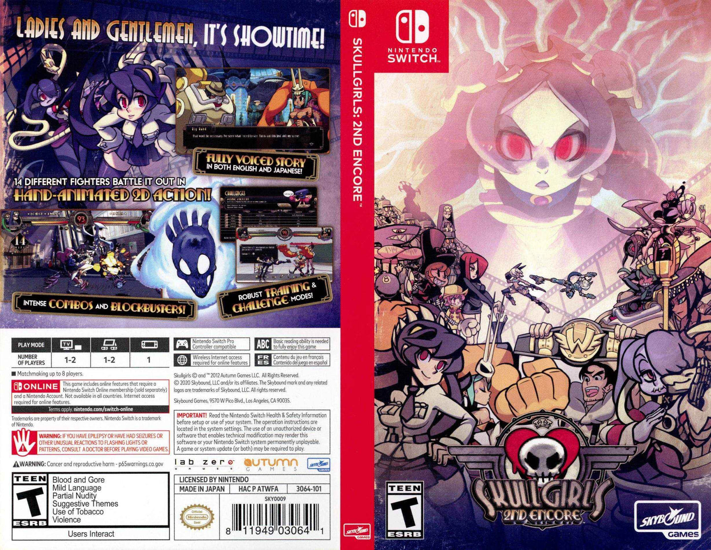 Skullgirls 2nd Encore Cover Art - WOI Solutions