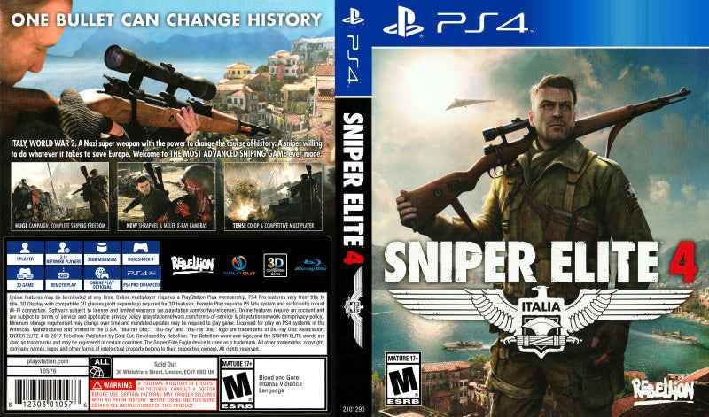 Sniper Elite 4 Cover Art - WOI Solutions