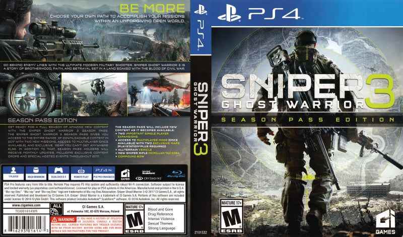 Sniper Ghost Warrior 3 Season Pass Edition Cover Art - WOI Solutions