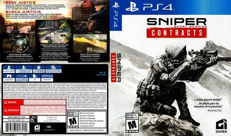 Sniper Ghost Warrior Contracts Cover Art - WOI Solutions