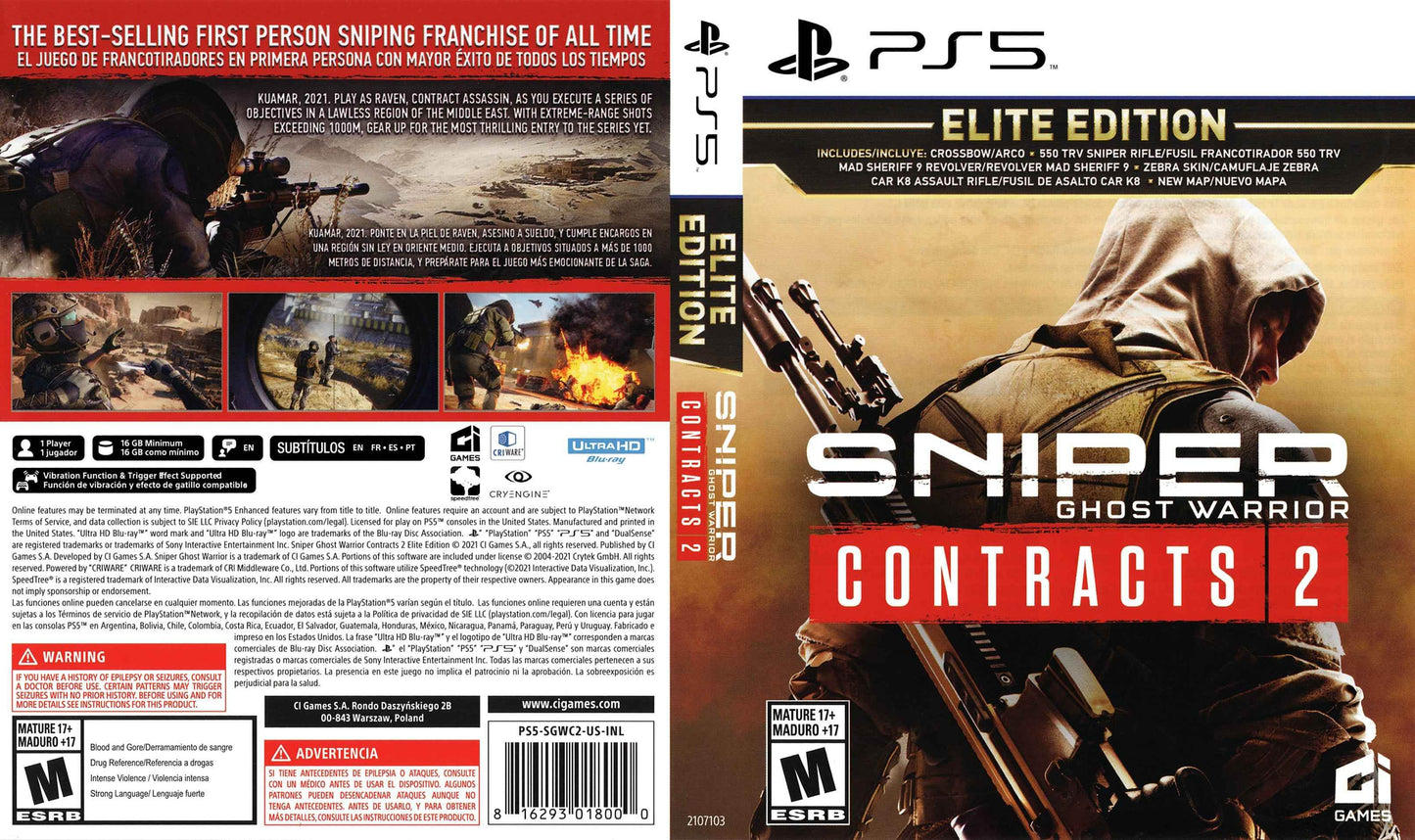 Sniper Ghost Warrior Contracts 2 Elite Edition Cover Art - WOI Solutions