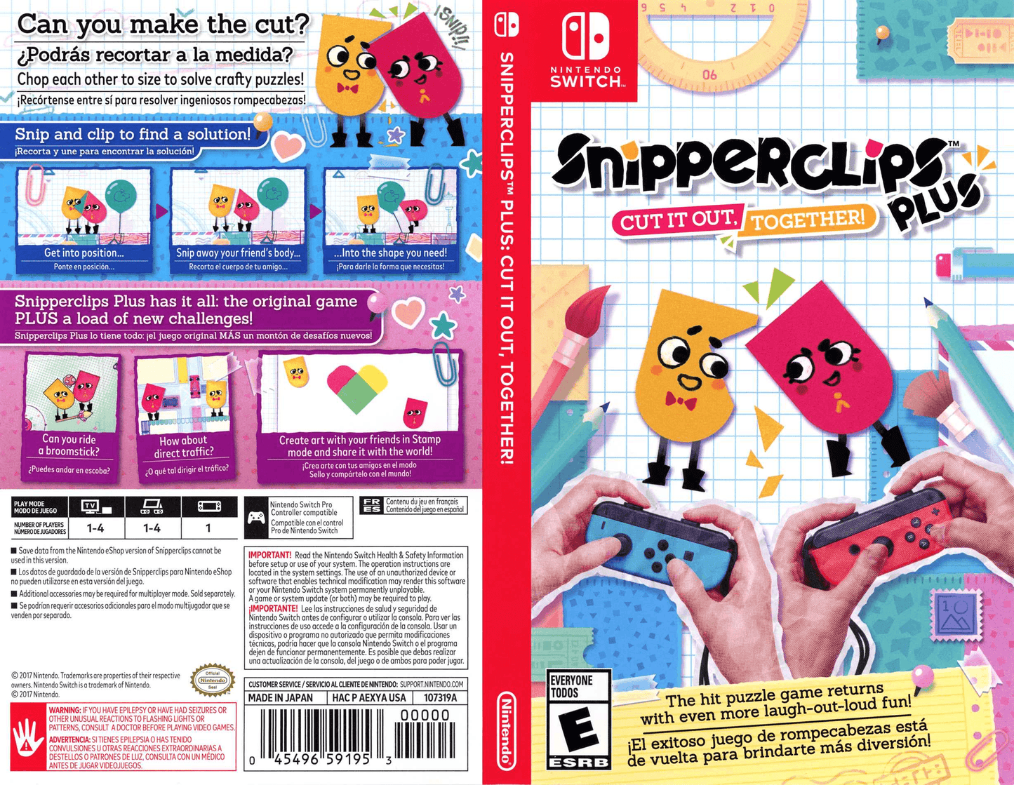 Snipperclips Plus Cut it Out, Together! Cover Art - WOI Solutions