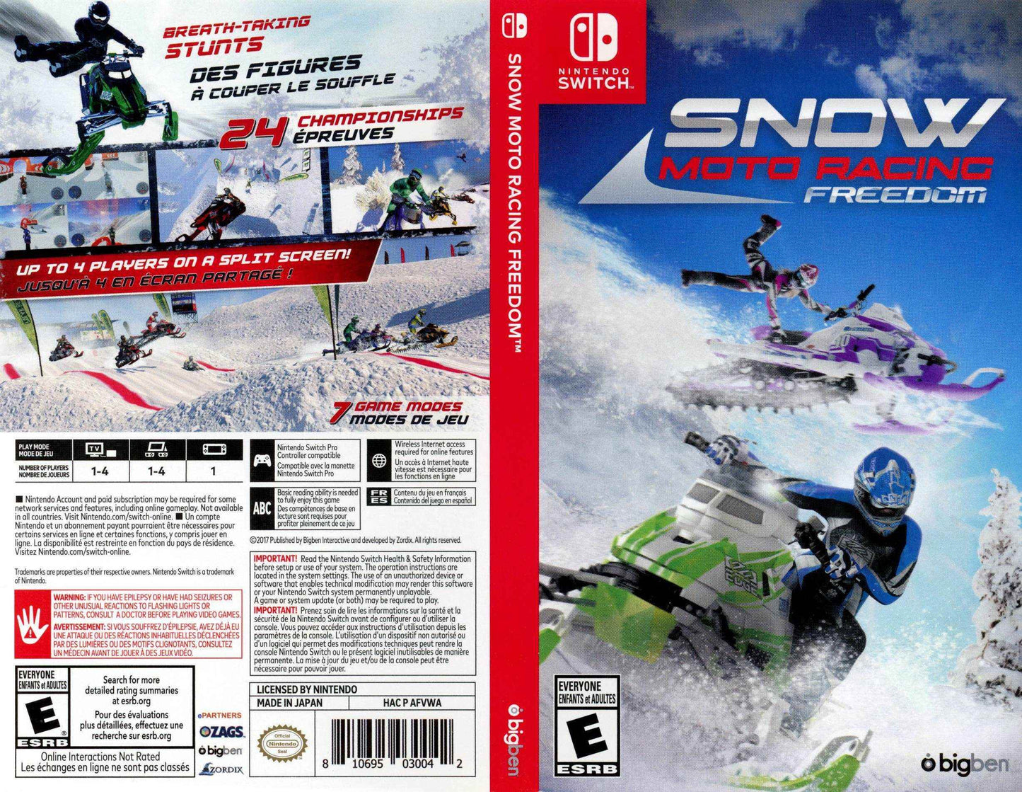 Snow Moto Racing Freedom Cover Art - WOI Solutions