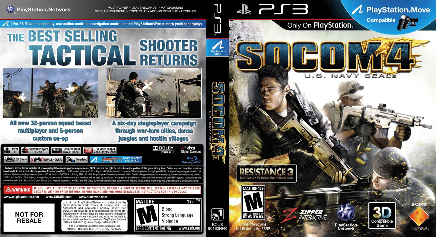 Socom 4 U.S. Navy Seals Cover Art - WOI Solutions