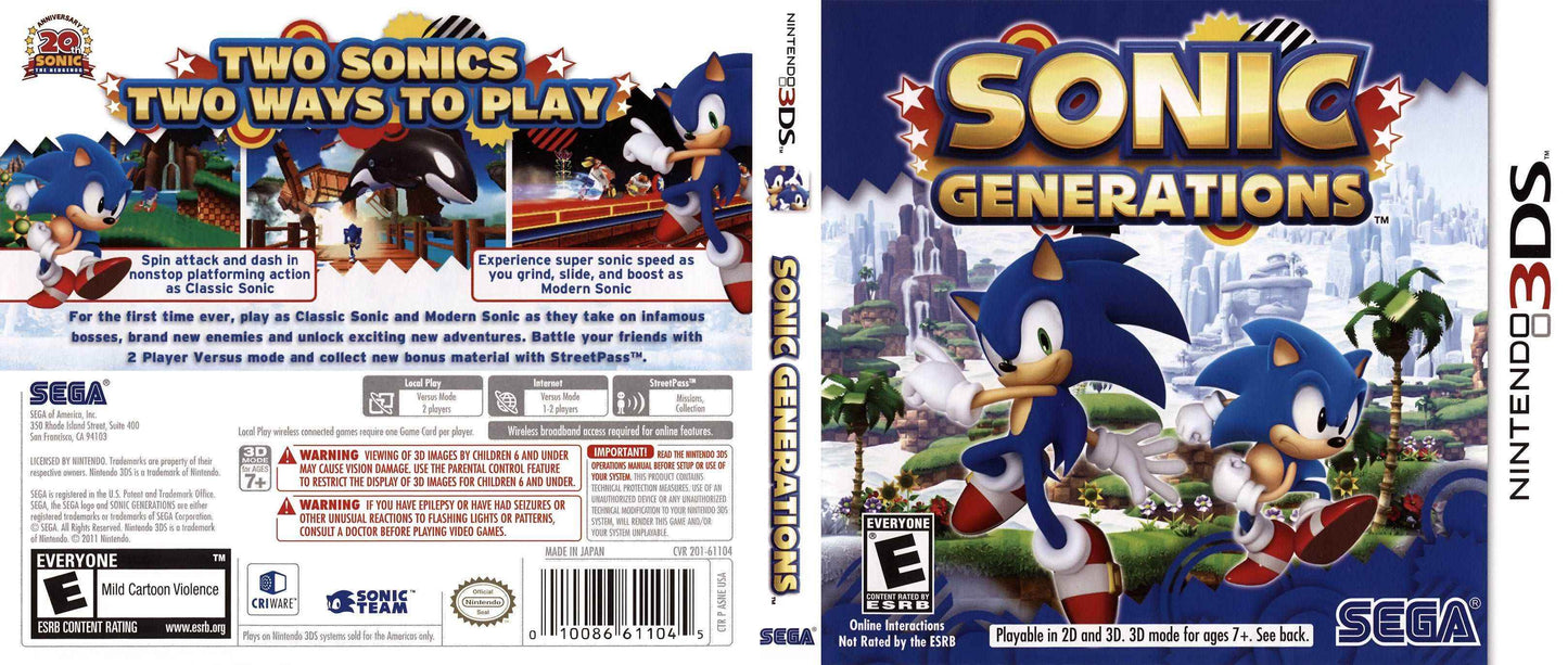 Sonic Generations Cover Art - WOI Solutions