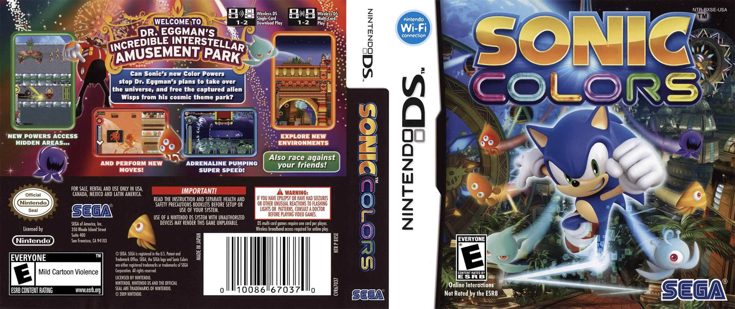 Sonic Colors Cover Art - WOI Solutions