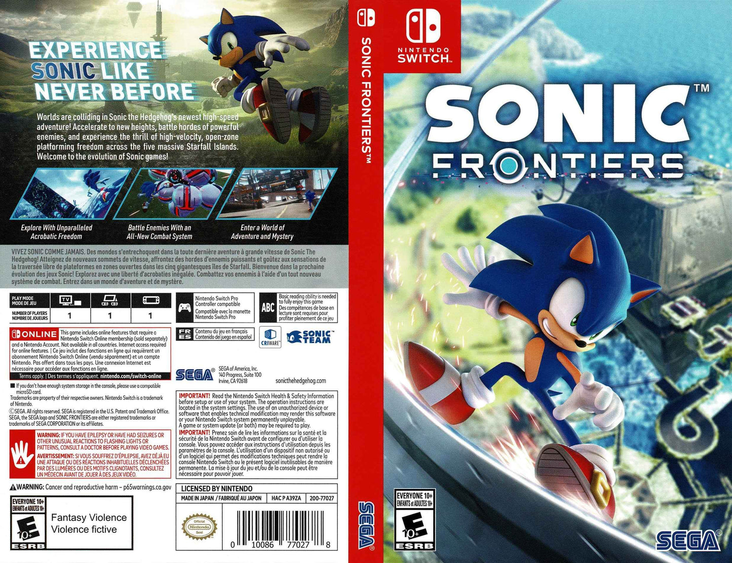 Sonic Frontiers Cover Art - WOI Solutions