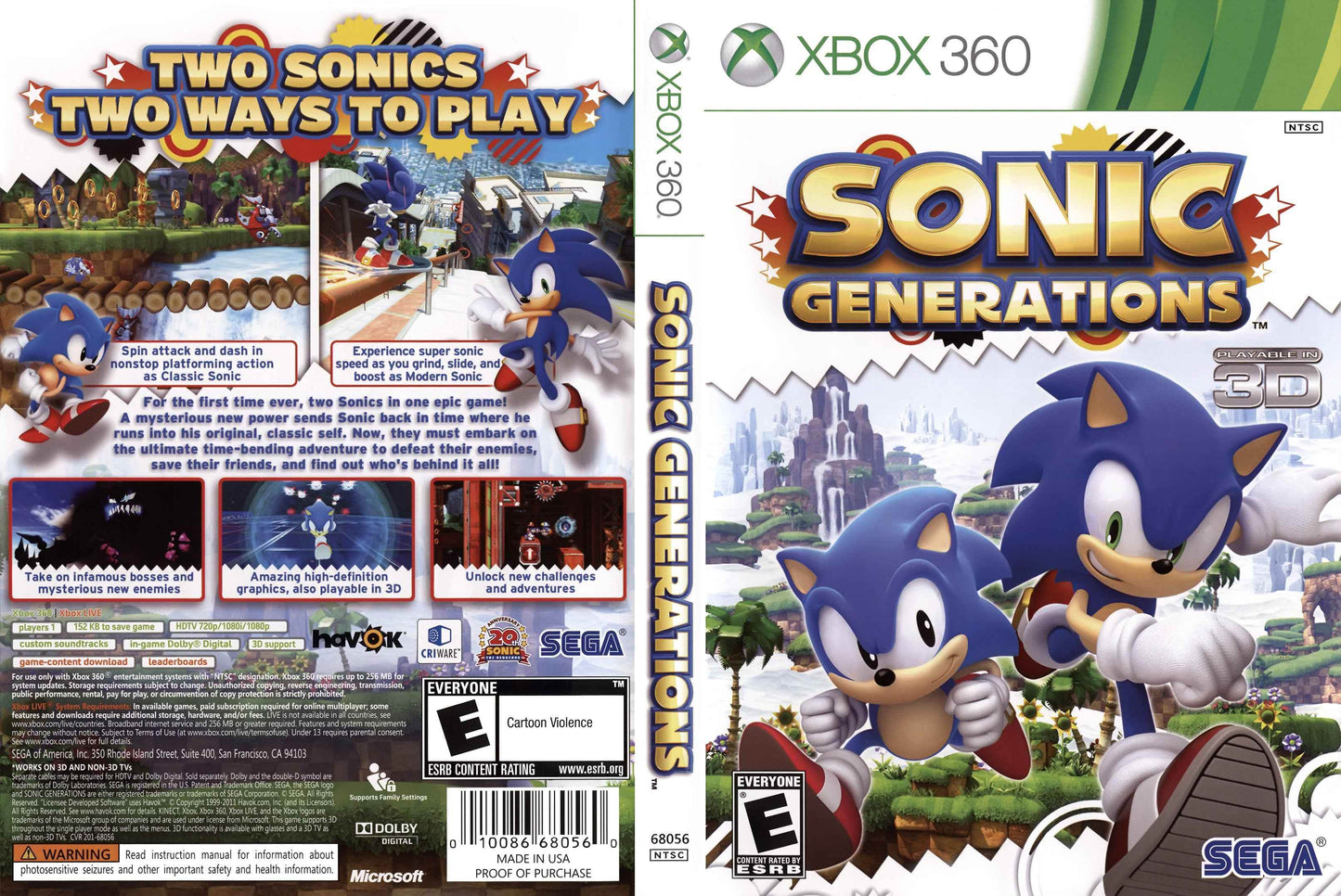 Sonic Generations Cover Art - WOI Solutions